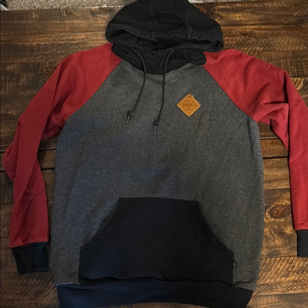 Stylish Red and Gray Hoodie for Men